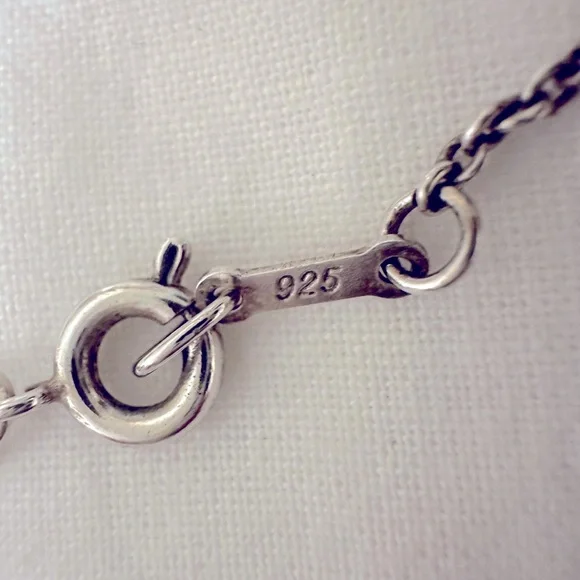 Tiffany & Co Elsa Peretti Sterling Silver Open Heart Pendant Necklace. - Picture 5 of 5